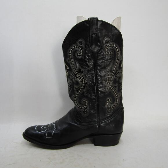 Ferrini Mens Size 12 D Black Leather Cowboy Western Boots main image 8